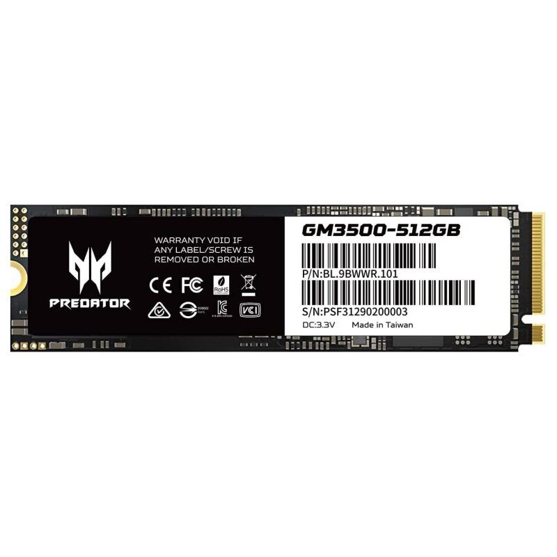 ACER PREDATOR SSD GM-3500 512Gb PCIe NVMe Gen3 4 ACER PREDATOR SSD GM-3500 512Gb PCIe NVMe Gen3 - Imagen 2