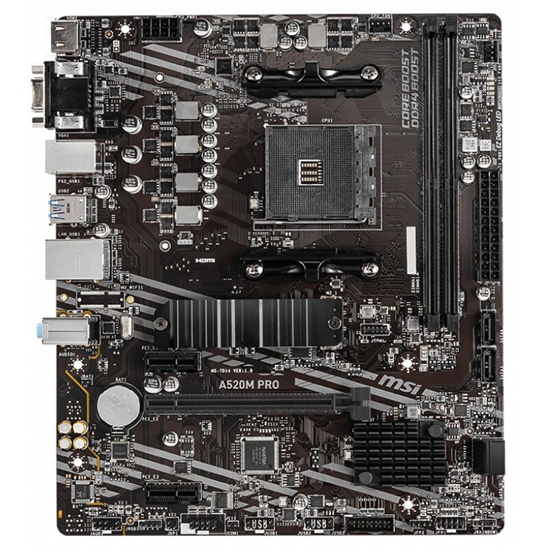 MSI Placa Base A520M PRO mATX AM4 4 MSI Placa Base A520M PRO mATX AM4 - Imagen 2