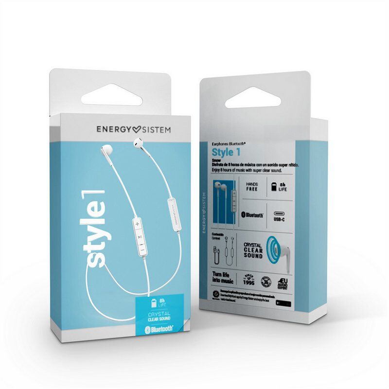 Energy Sistem Auriculares Bluetooth Style 1 Snow 4 Energy Sistem Auriculares Bluetooth Style 1 Snow - Imagen 2